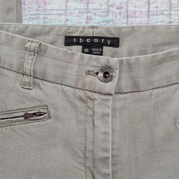 Theory Jeans Zippered Pockets Size 00 - Picture 3 of 5